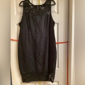 Torrid Black Sleeveless Lace Midi Dress